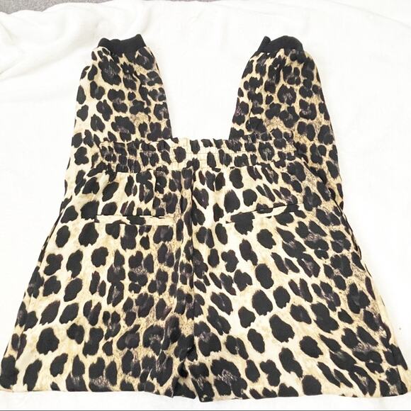 Zara leopard print joggers size XS elastic waist drawstring - Picture 9 of 11